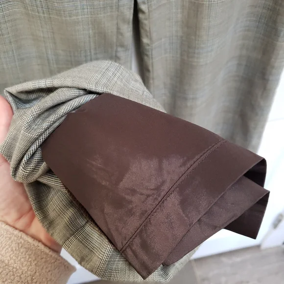 Banana Republic Gray Plaid Martin Fit Wool Blend Lined Trouser Pants - Picture 5 of 9